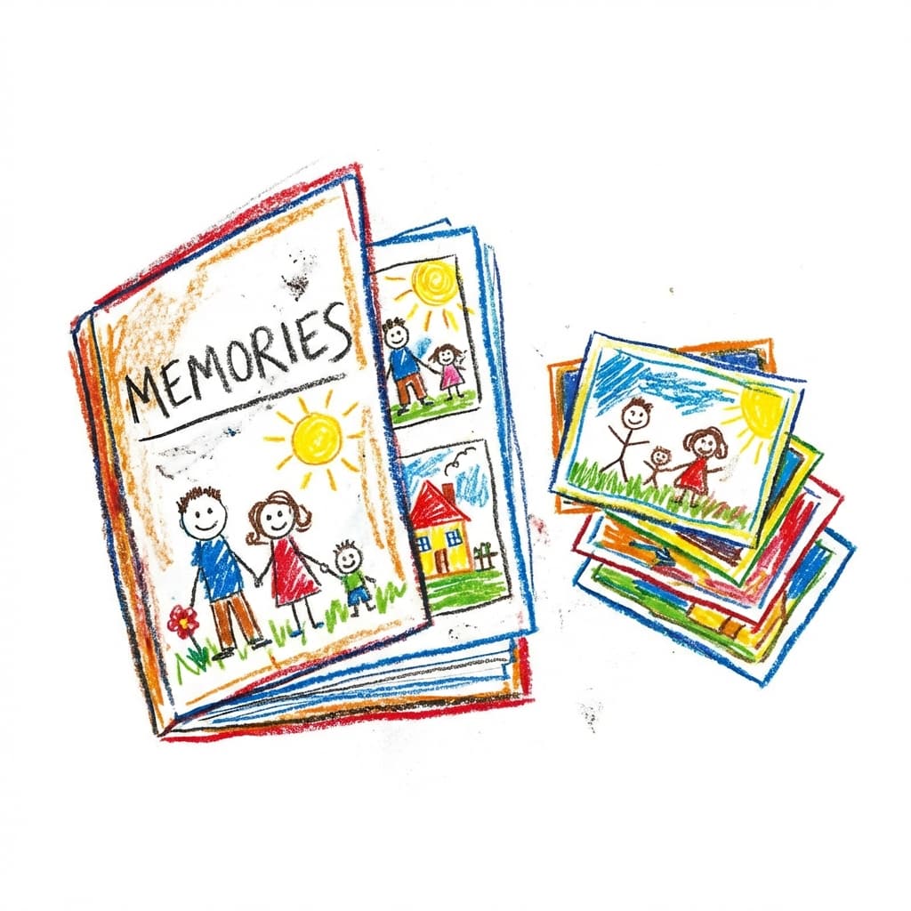 Photo album illustration