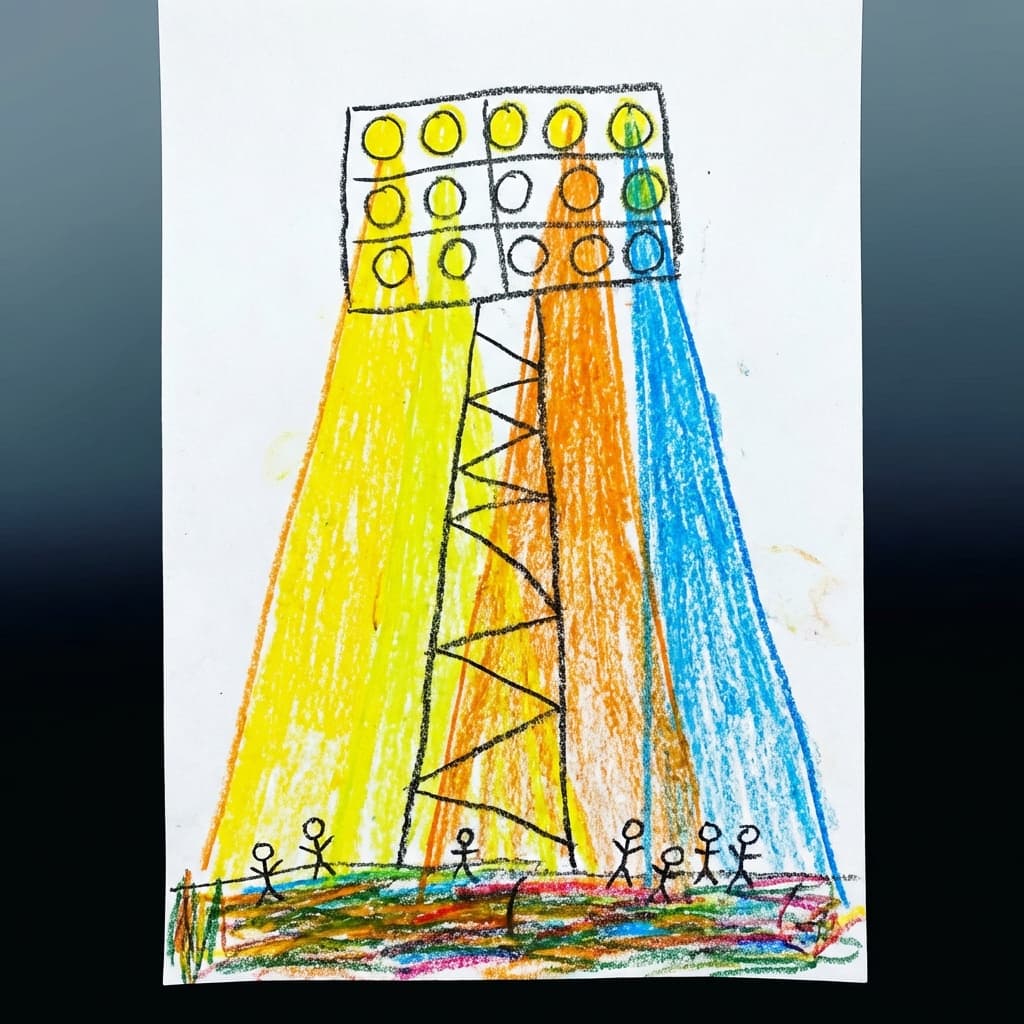 Stadium lights illustration